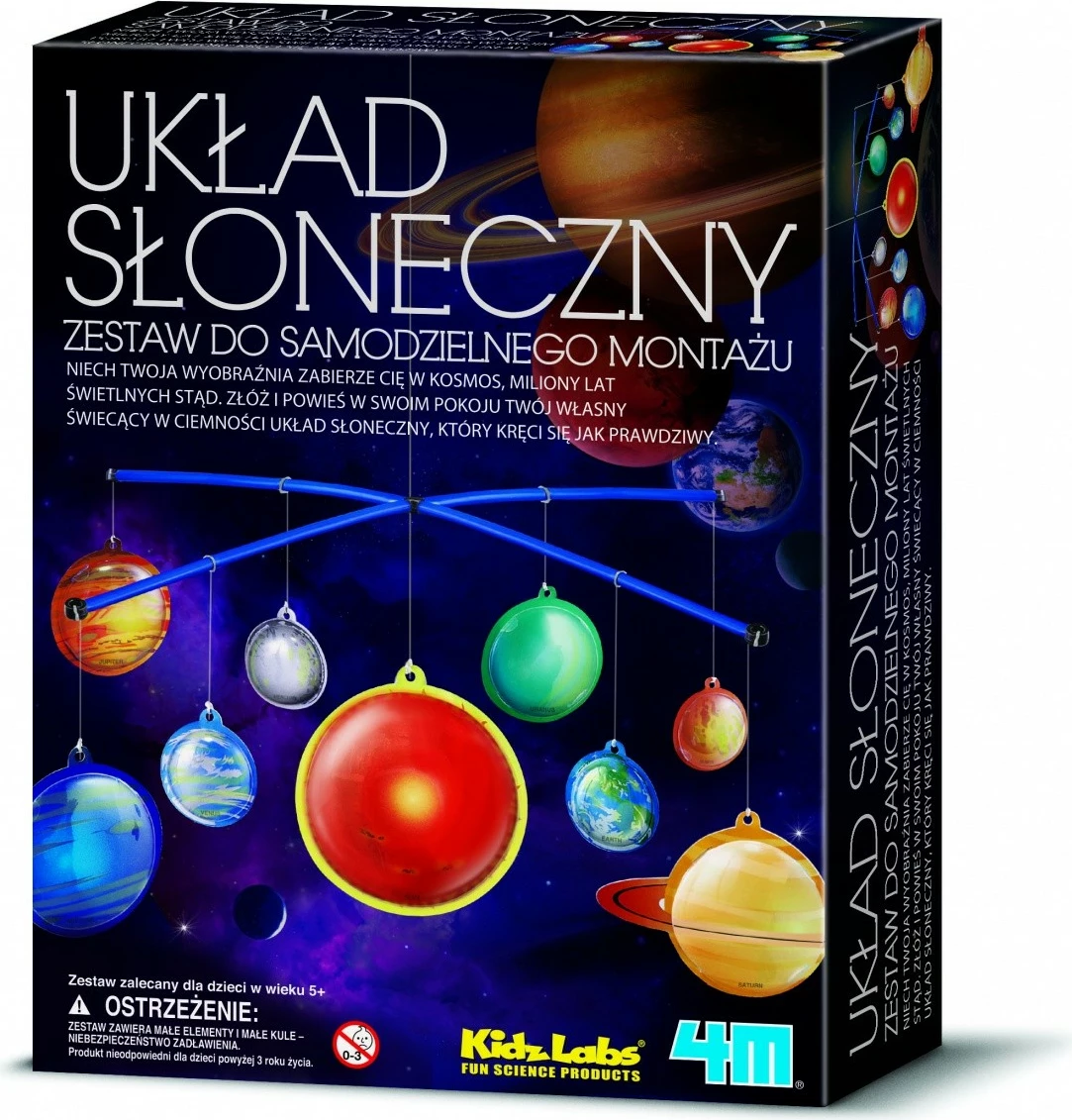 Set edukativ Mobile Solar System 4m, model 3225, për fëmijë, me planetë që ndriçojnë në errësirë