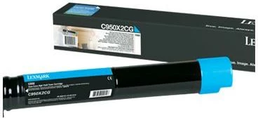 Toner Lexmark C950X2CG kapacitet shumë i lartë 24000 faqe, cyan