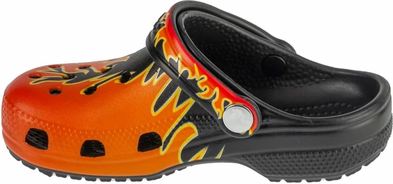 Flip-flop për fëmijë Crocs, të zeza dhe portokalli