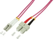 Kabllo patch fiber optike LogiLink OM4 LC/SC, 5 m, duplex, vjollcë