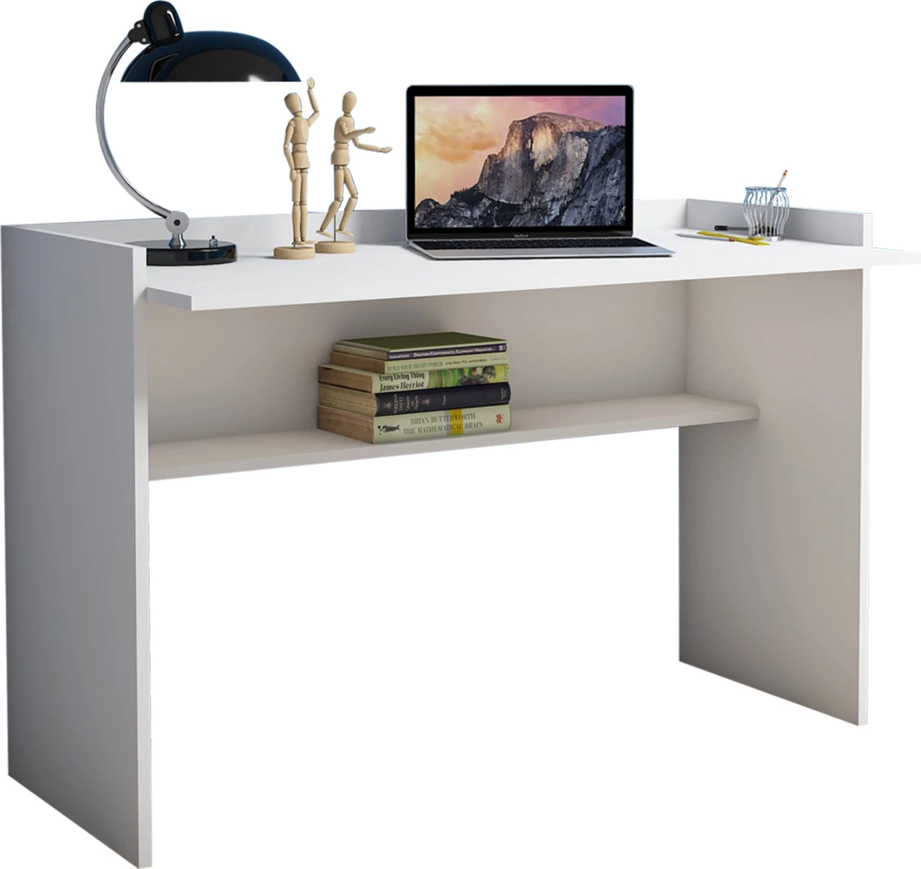 Tavolinë melamine e bardhë 118x58x80Hcm.FH9227.11