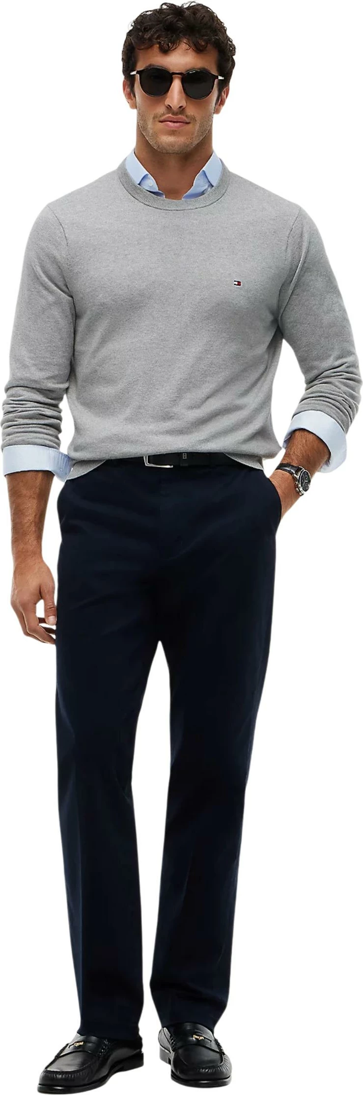 Xhemper për meshkuj Tommy Hilfiger MW0MW28046, gri e çelët [Madhësia: XXL]