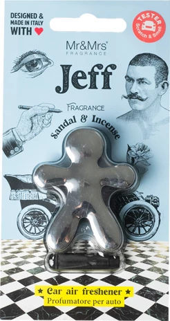 Aromë për veturë Jeff Sandal and Incense Chrome Silver Car Fragrances