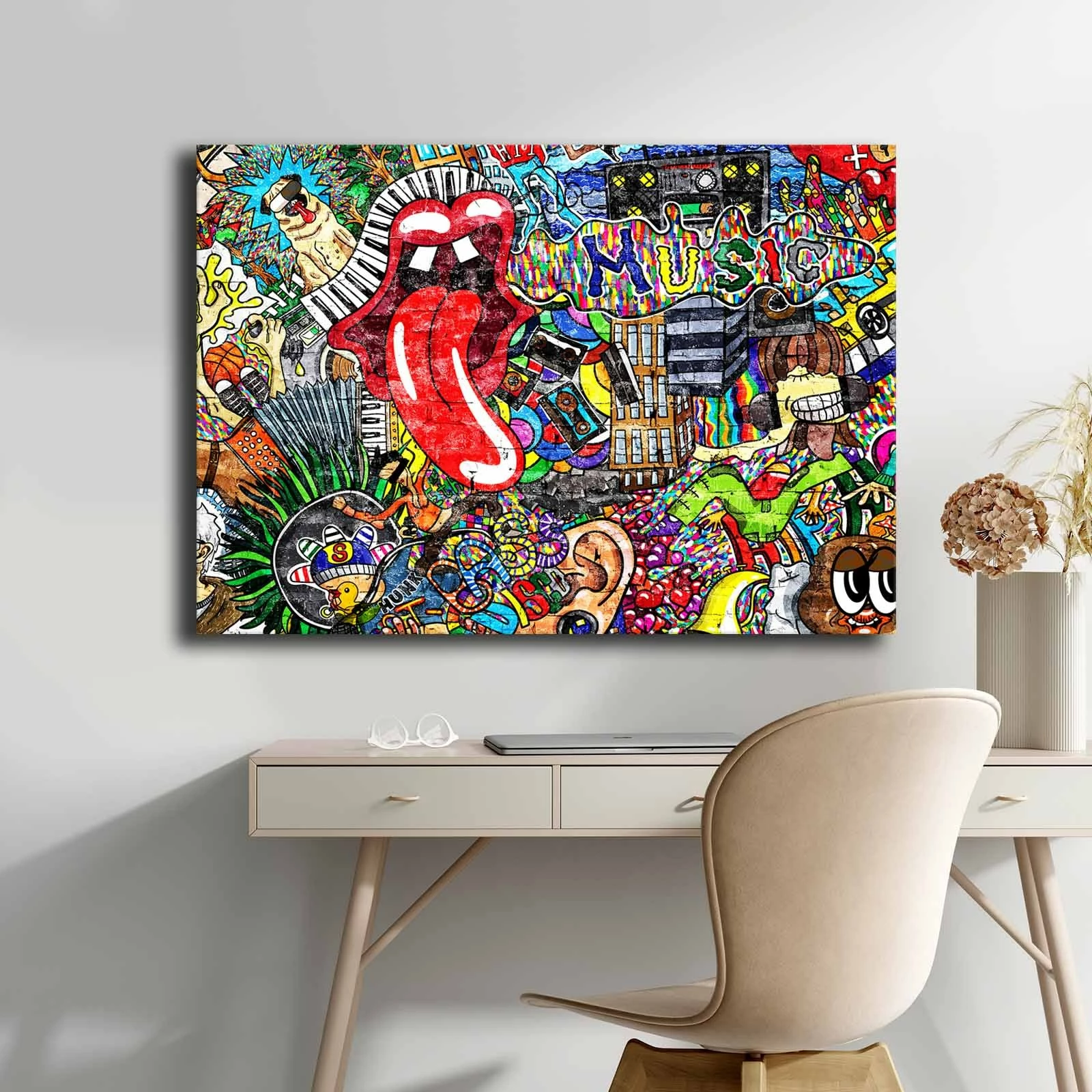 Pikturë dekorative në kanavacë, shumëngjyrëshe, Wallity 70100POP-009, 70x100cm