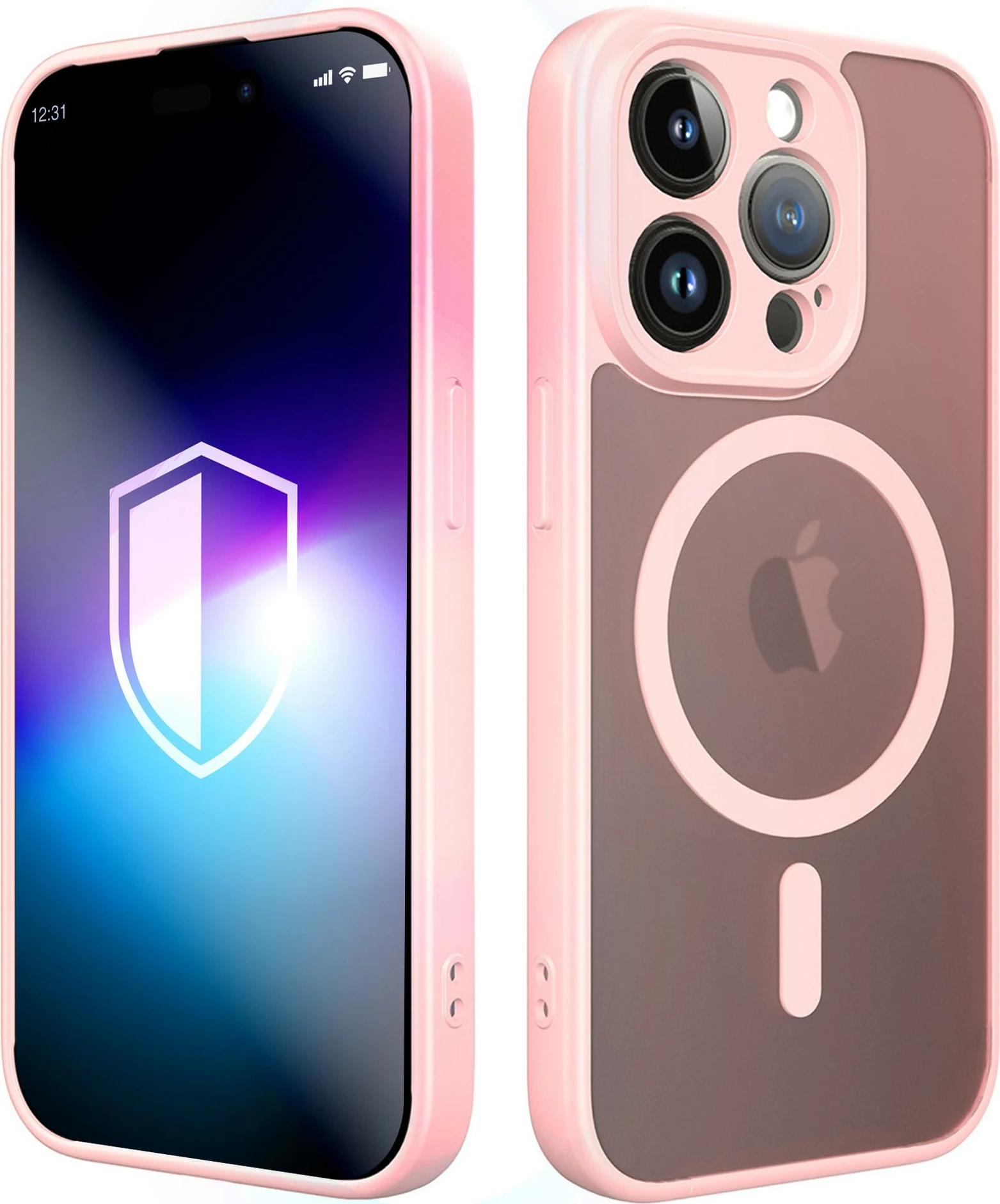Mbështjellës 3mk Misty MagCase për iPhone 15 Pro, MagSafe, matte, rozë, në kuti