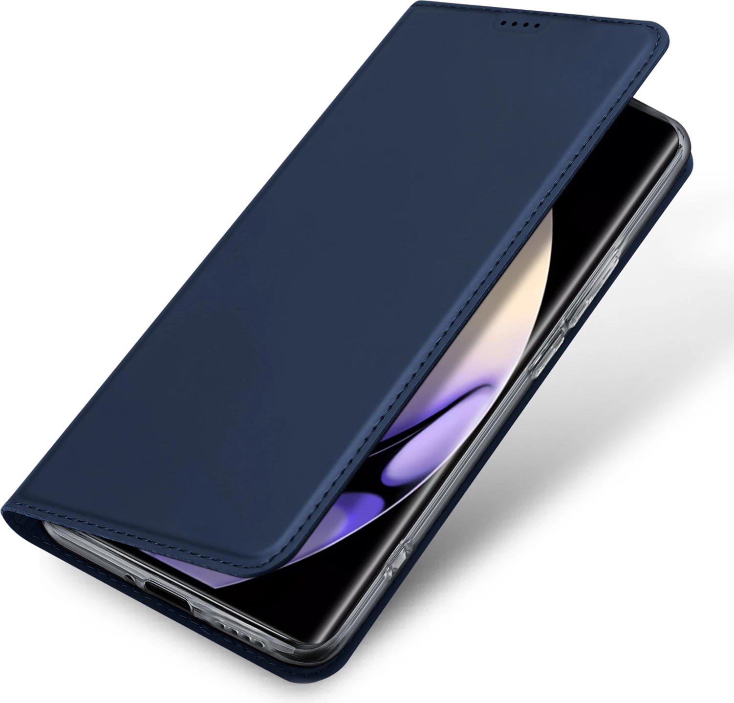 Mbështjellës Dux Ducis Skin Pro për Realme 10 Pro, me kapak, xhep kartelash dhe funksion standi, Blu