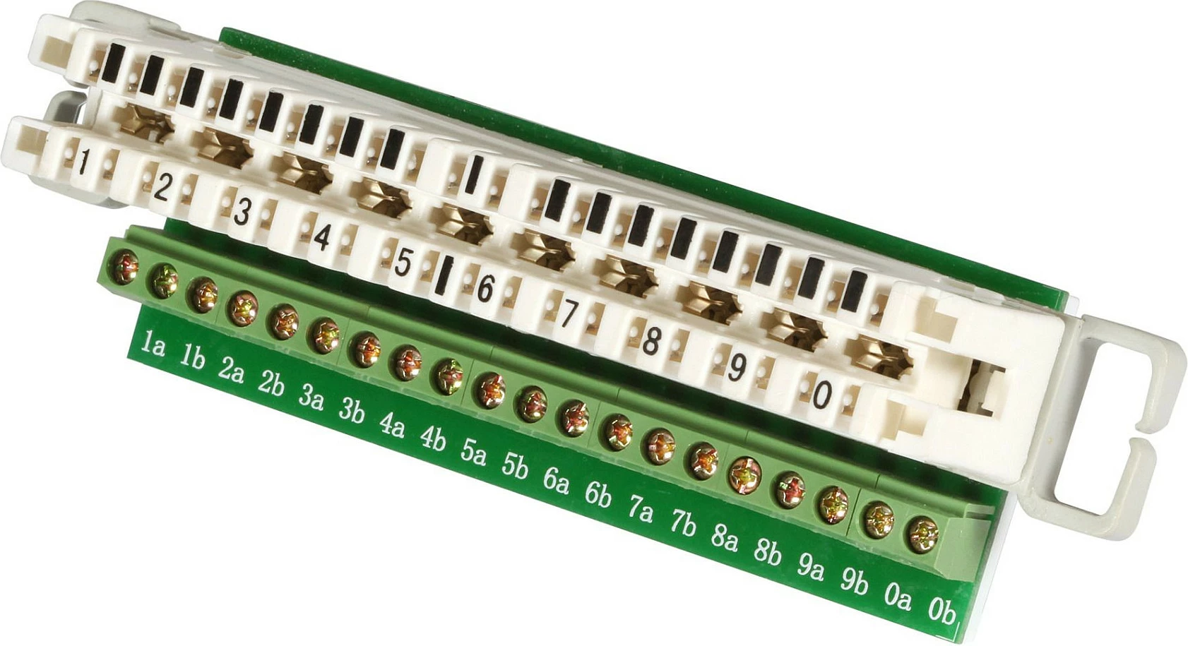 Adapter EFB Elektronik 46085.1, shirit ndarës 10DA/LSA, klema me vida, 96 mm, gjelbër/gri