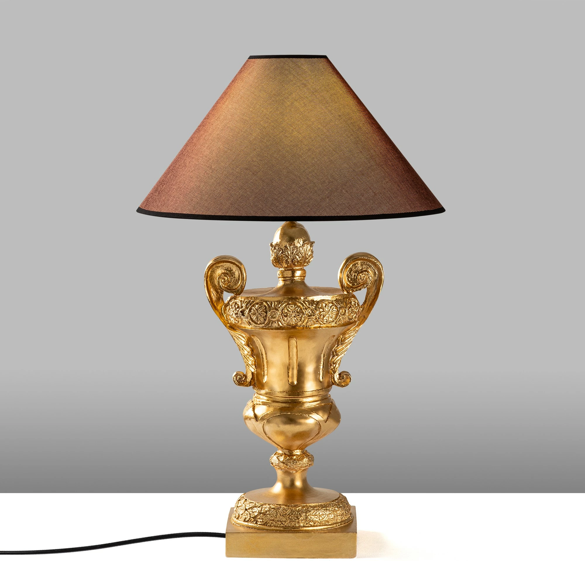 Llambë tavoline Opviq, ELEGANZE-5333, ngjyrë ari dhe kafe