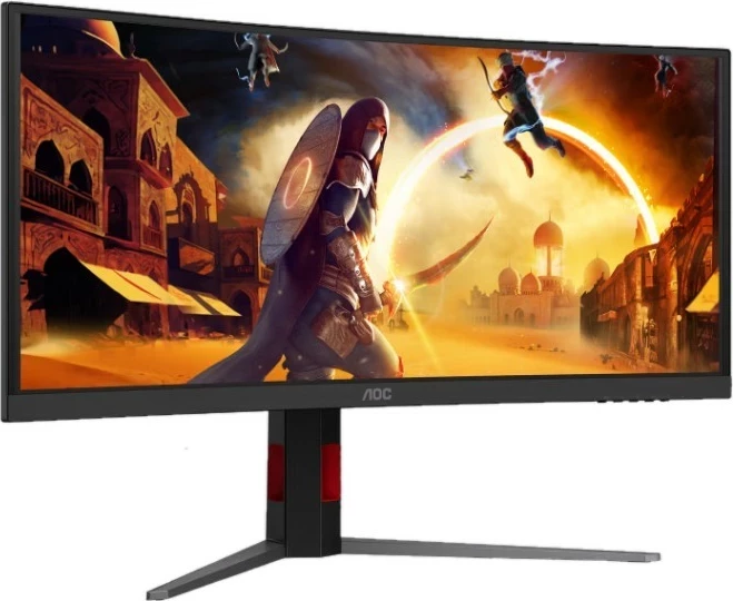 Monitor gaming AOC CU34G4CA, 34" UWQHD 180Hz Fast VA, i lakuar HDR400 Adaptive Sync, i zi
