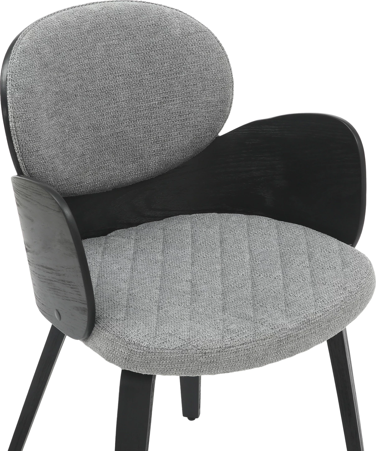 Karrige për ngrënie DARNELL FH9974.02 dru i përpunuar ngjyrë zezë-gri 56x56x83Hcm