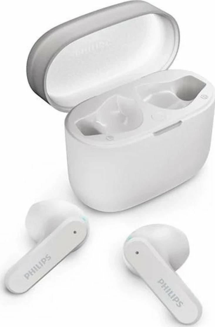 Kufje Philips TAT2139WT/00 true wireless, Bluetooth 5.3, ANC, 28h bateri, IPX4, me kuti karikimi, të bardha