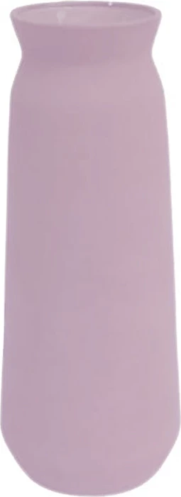 Vazo MARONA, qelq, ngjyrë vjollcë e zbehtë, 10x10x26cm