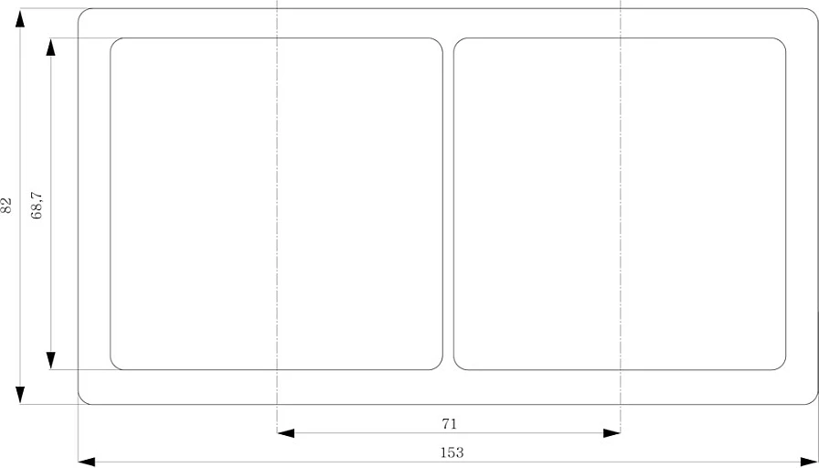 Kornizë dyfishe Siemens DELTA style 5TG1322, 153x82mm, titan e bardhë