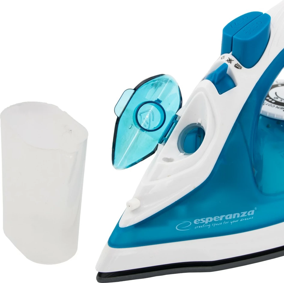 Hekur me avull Esperanza SLIDER EHI002, 2200W, pllakë qeramike, kaltër/bardhë