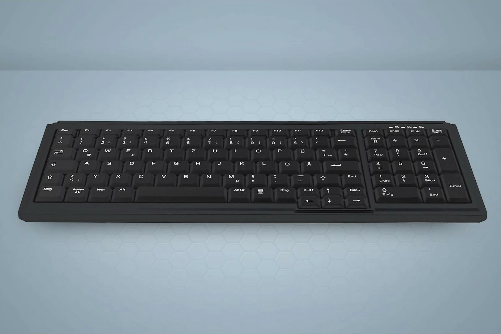 Tastierë Cherry AKTIVE KEY Industry 4.0, kompakte, stil notebook, e zezë