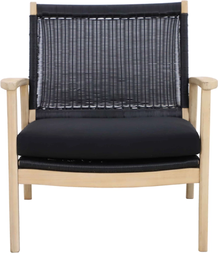 Karrige Salsa me jastëk, ngjyrë e zezë, 74.5x73x75.8