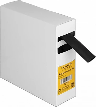 Tub termo-tkurrës DeLOCK 5 m x 15 mm, 3:1, me ngjitës të brendshëm, i zi