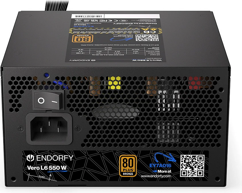 Furnizues rryme Endorfy Vero L6 550W, 80 PLUS Bronze, ATX 3.1, jo-modular, i zi