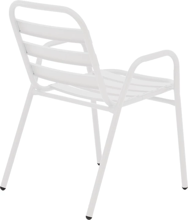 Tavolinë me karrige Watson-Sussie metal-xham e bardhë 70x70x70cm