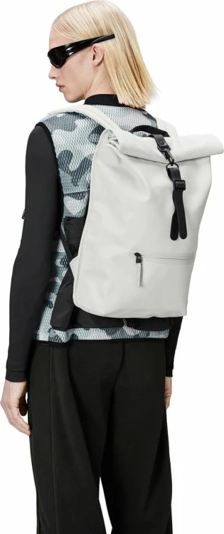 Çantë shpine Rains, Rolltop, unisex, e bardhë [Madhësia: Standarde]