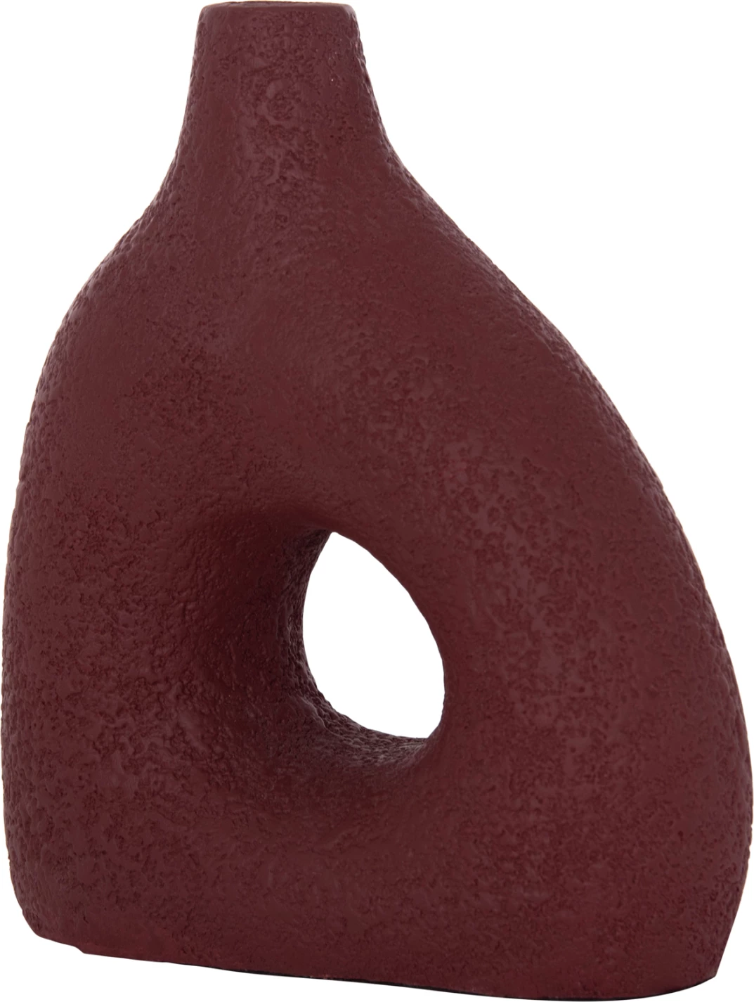 Vazo dekorative tavoline, terrakotë, ngjyrë e kuqe e errët, DECANT FH4667.06M, 17x6.5x20cm