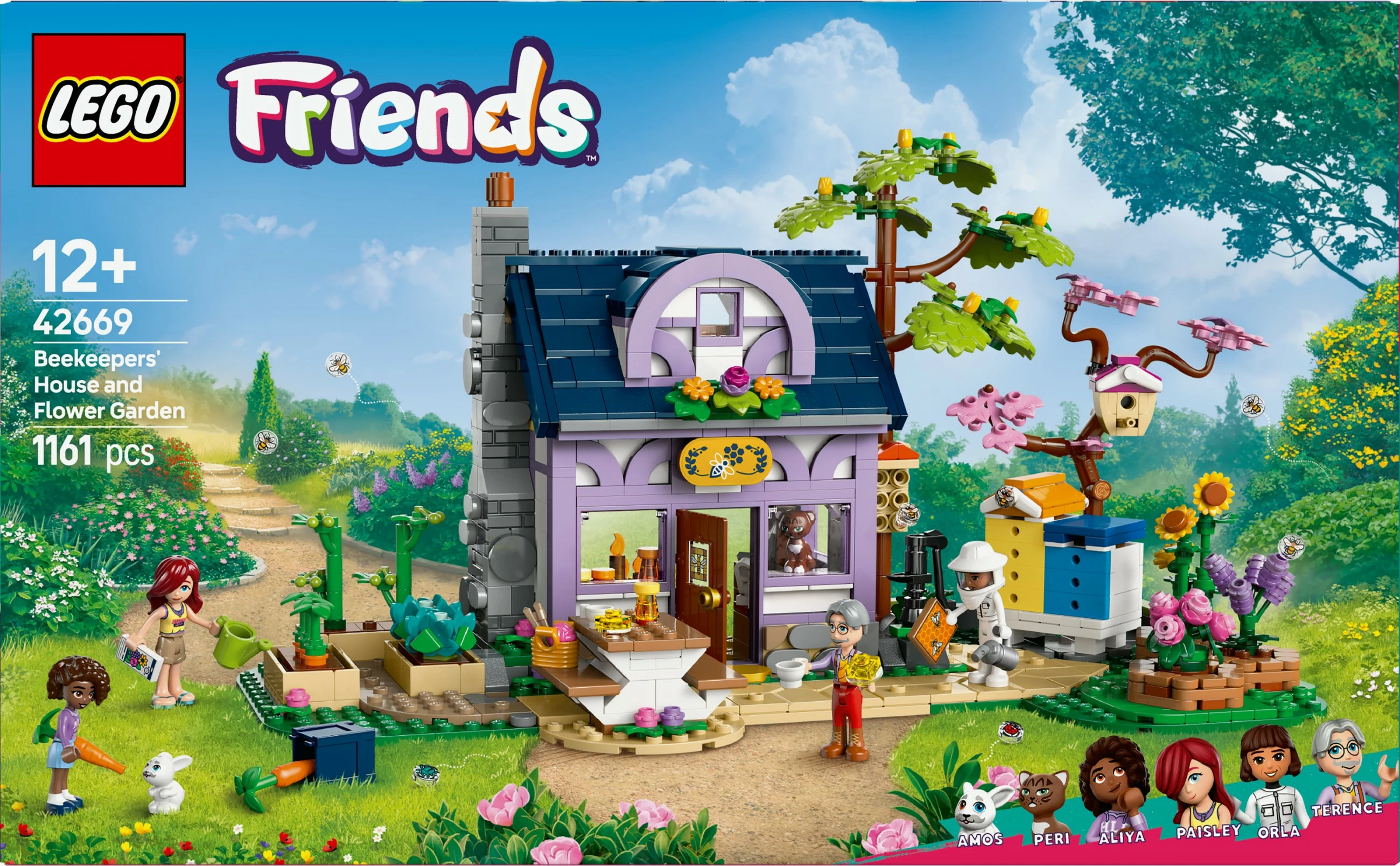 Set ndërtimi LEGO Friends 42669, shtëpia dhe kopshti i luleve të bletarëve, 1161 pjesë, shumëngjyrësh