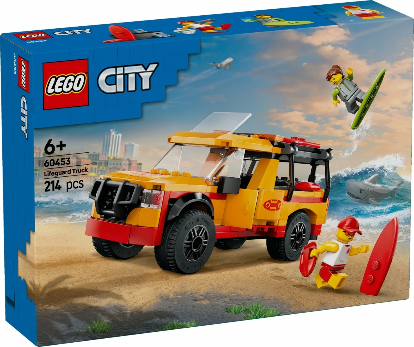 Set ndërtimi LEGO City 60453 Beach Rescue Van, 214 pjesë, plastikë