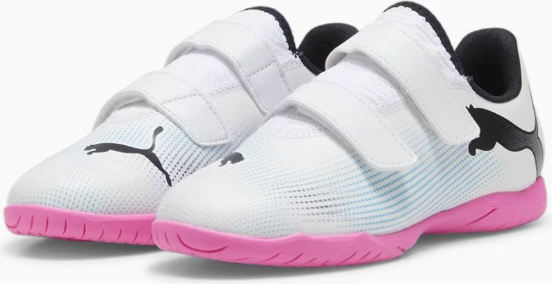Atlete futbolli për fëmijë Puma Future 7 Play IT Jr, të bardha