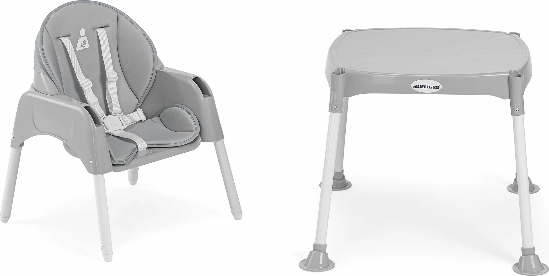 Karrige për bebe 3n1, ngjyrë gri, Evila Originals