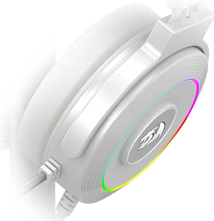 Kufje gaming Redragon Lamia 2 H320-RGB, USB, 7.1 Surround, me mikrofon, me mbajtëse, 2 m, të bardha