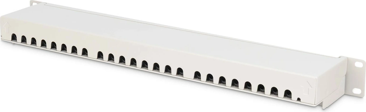 Patchpanel Digitus 24-port Cat6a, 1U, i mbrojtun, gri