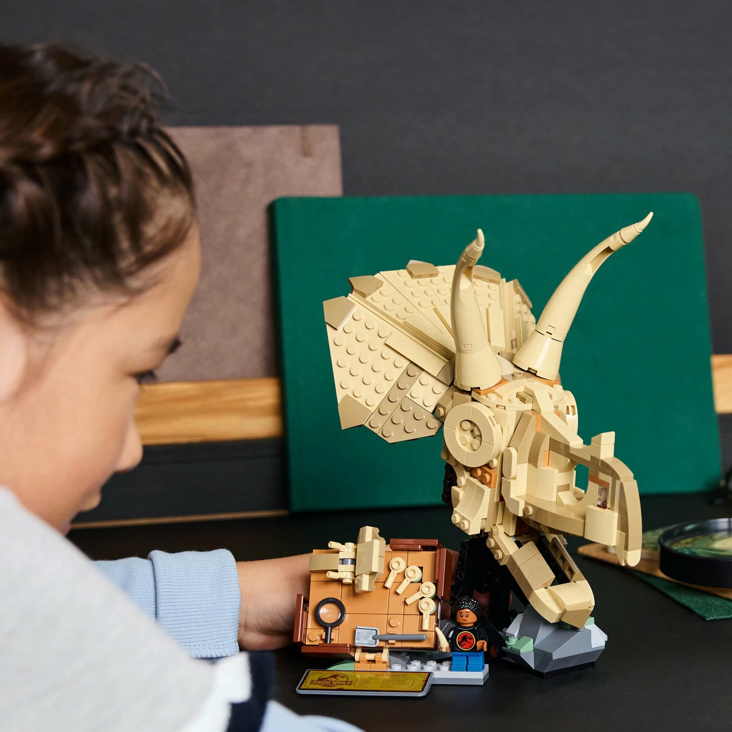 Set LEGO 76969 Jurassic World Triceratops Skull, 468 pjesë