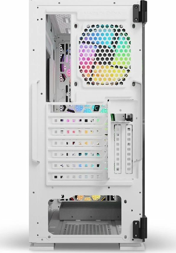 Kasë Savio Raptor X1 SAVGC-RAPTORWHITEX1, midi tower ATX/e-ATX, 4x120mm ARGB fan, xham i temperuar, e bardhë