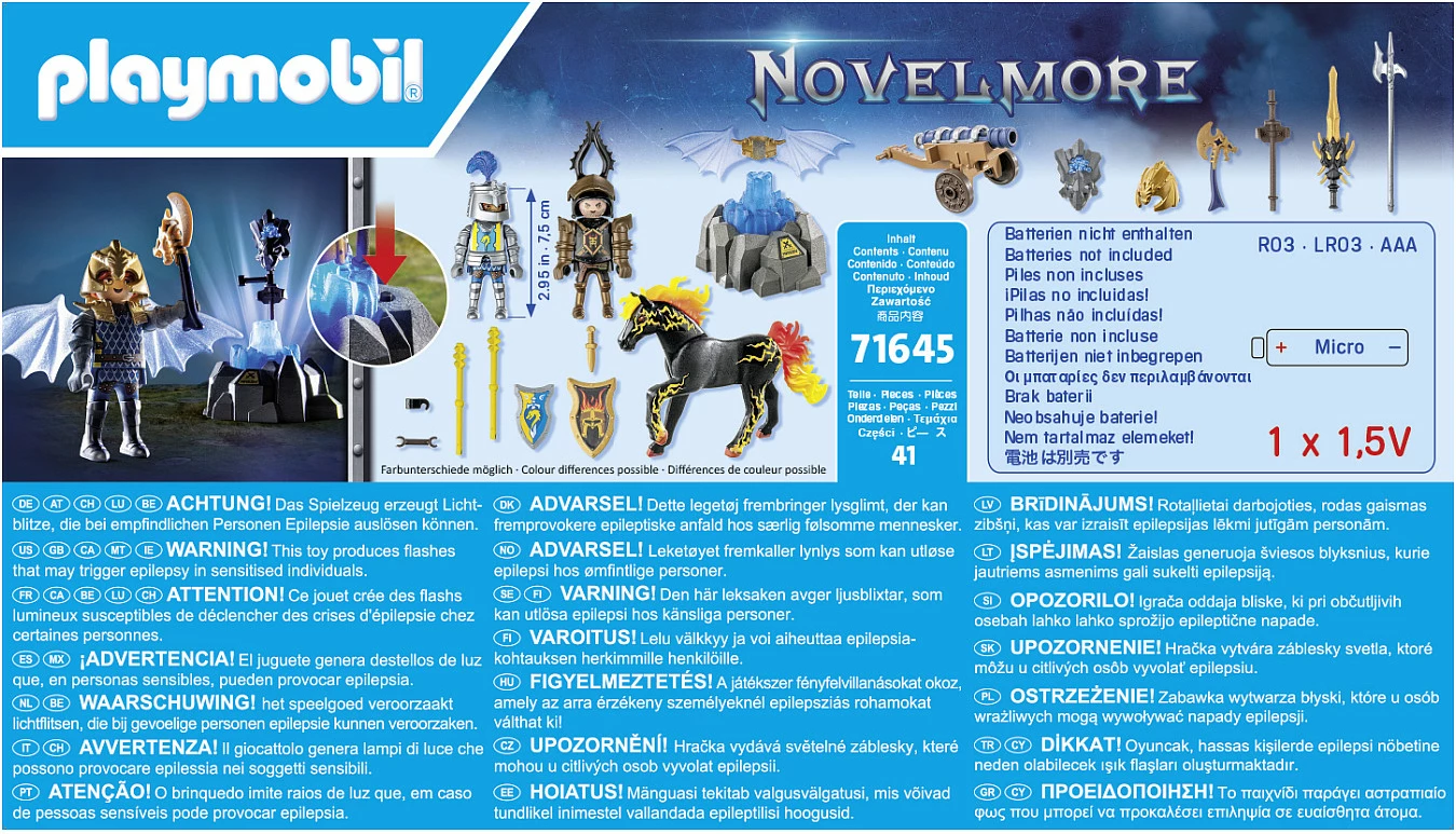 Set lodrash Playmobil Novelmore 71645, 41 copë, 4-10 vjeç