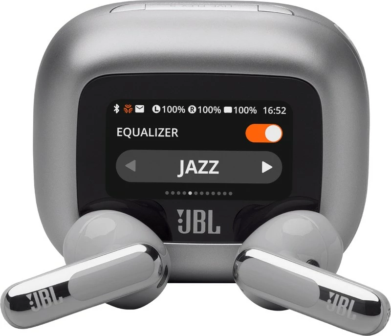 Kufje JBL LIVE FLEX3 wireless, Bluetooth 5.2, me kuti karikimi, silver