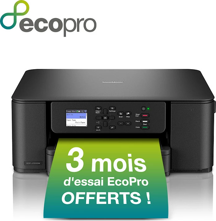 Printer multifunksional inkjet Brother DCP-J1310DW, A4, Wi‑Fi, duplex, me ngjyra, i zi