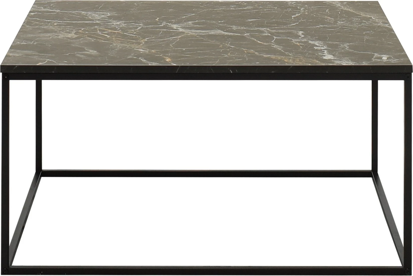 Tavolinë e ulët Hanah Home, Shp-980-Qq-1, ngjyrë e zezë dhe mermeri