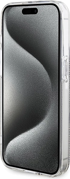 Mbështjellës Guess IML 4G Gold Stripe për iPhone 15 Pro, Kafe