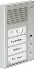 Interfon dere Auerswald TFS-Dialog 213, me kabllo, 3 butona, alumin