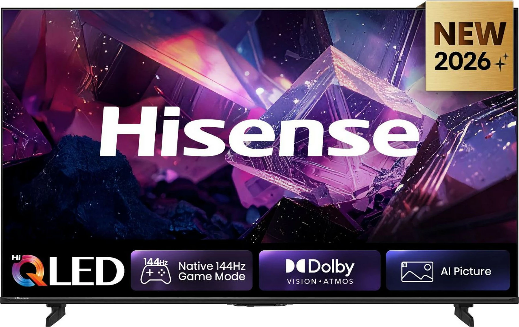 Smart TV Hisense 75E7S PRO, 75", 4K QLED, 144Hz, Dolby Atmos, Wi-Fi/Bluetooth, e zezë/hirtë