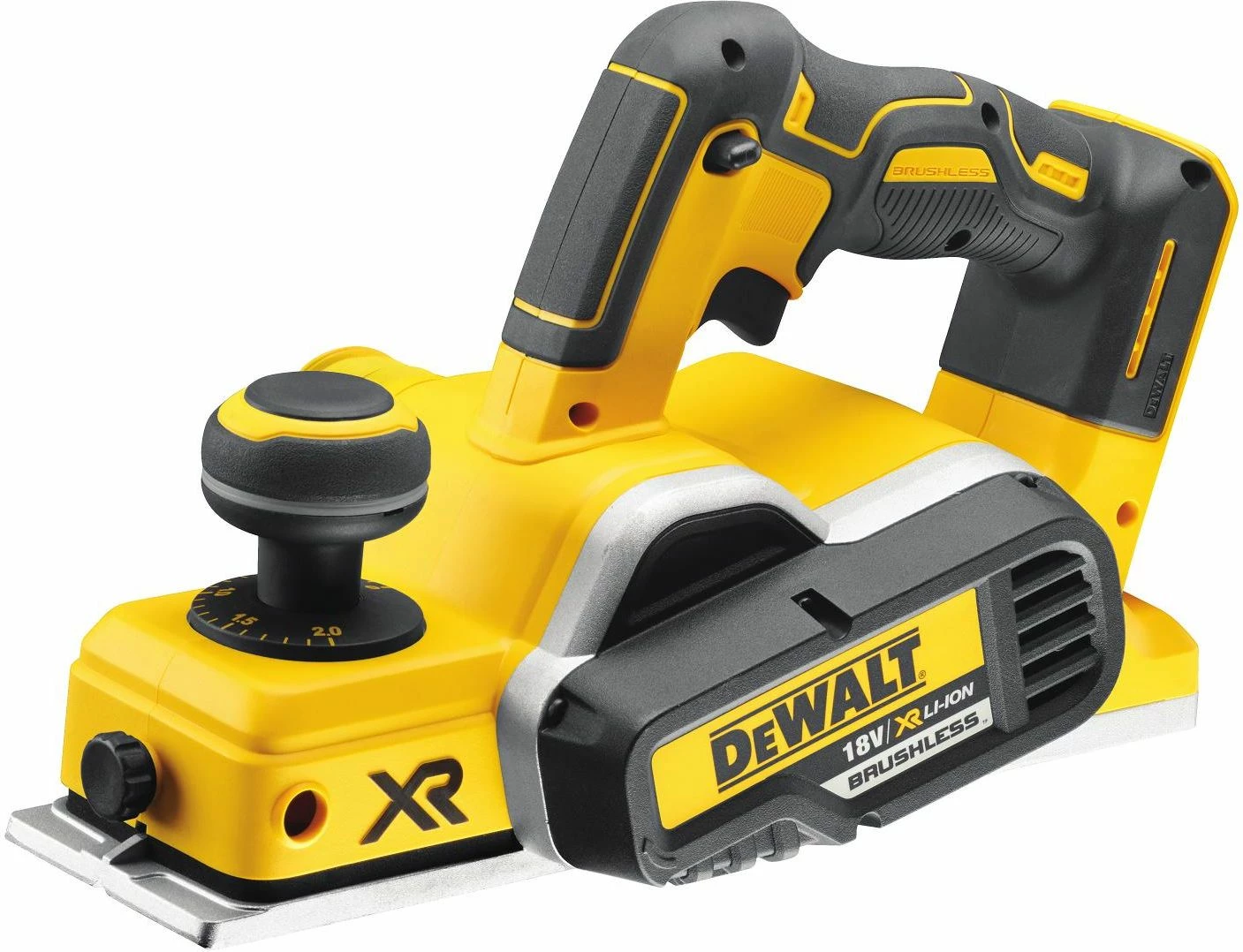 Planer akumulatori Dewalt DCP580N 18 V, 82 mm, brushless, verdhë/zi, pa bateri/pa karikues
