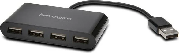 Hub USB 2.0 Kensington 4-Port, 480 Mbit/s, i zi