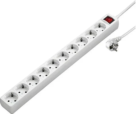 Kabllo vazhduese elektrike Hama, 10-priza, 3 m