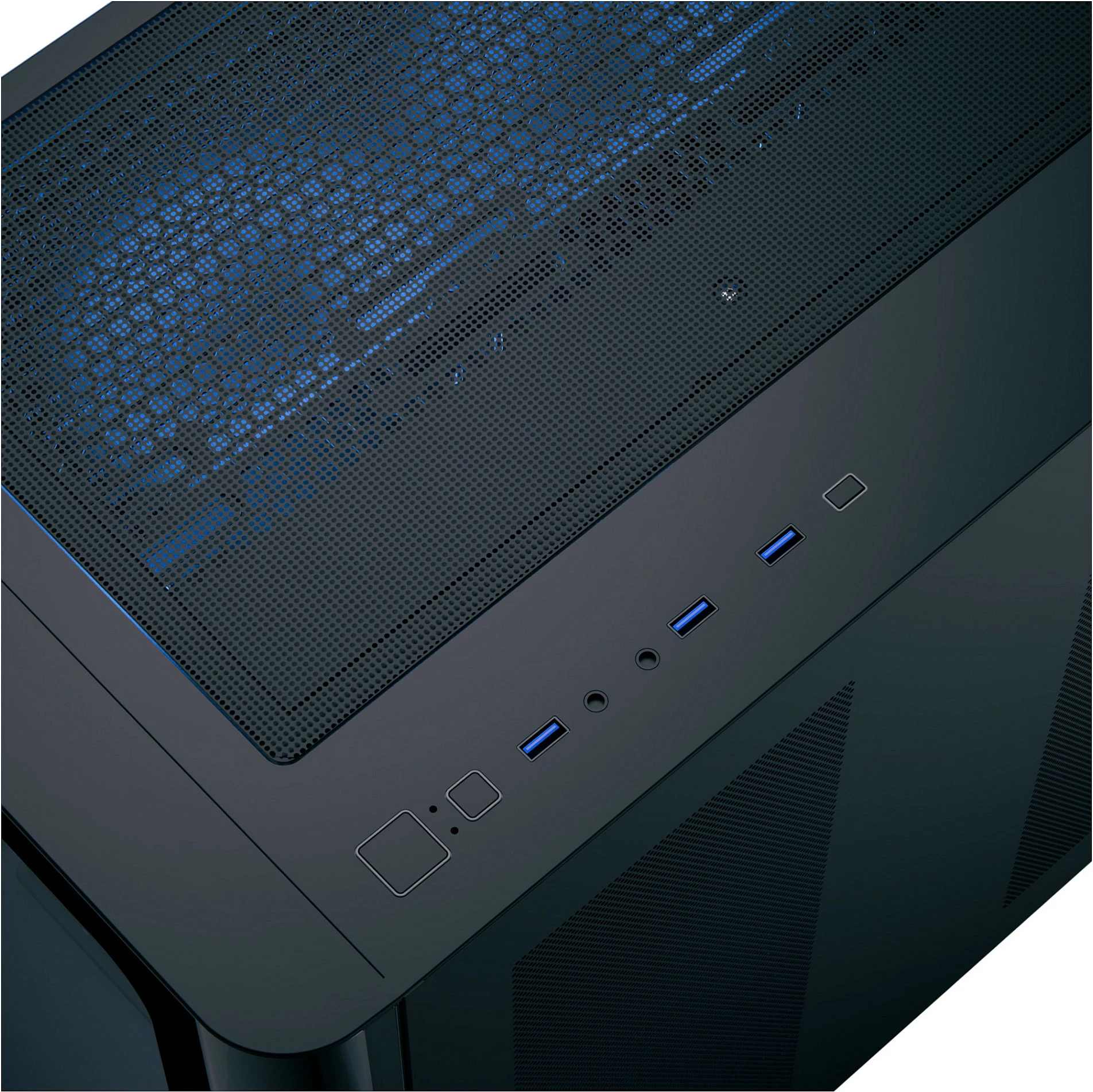 Kasë Aerocool P500C-G-BK-v1 Midi Tower, Tempered Glass, RGB, e zezë