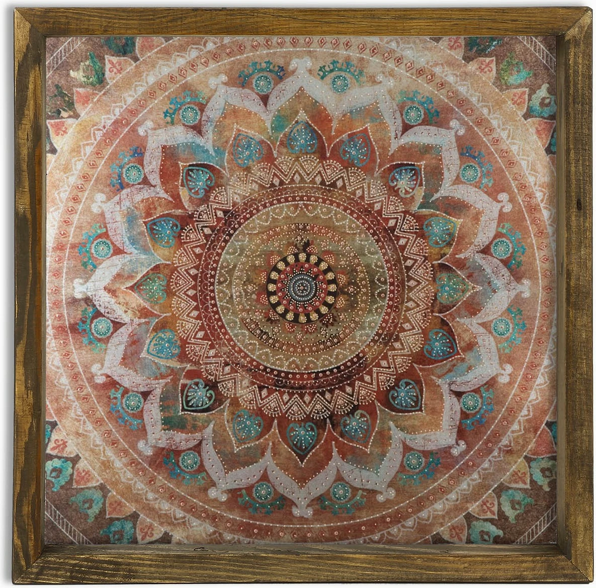 Pikturë dekorative MDF me kornizë, shumëngjyrëshe, MZM249, 33x33cm