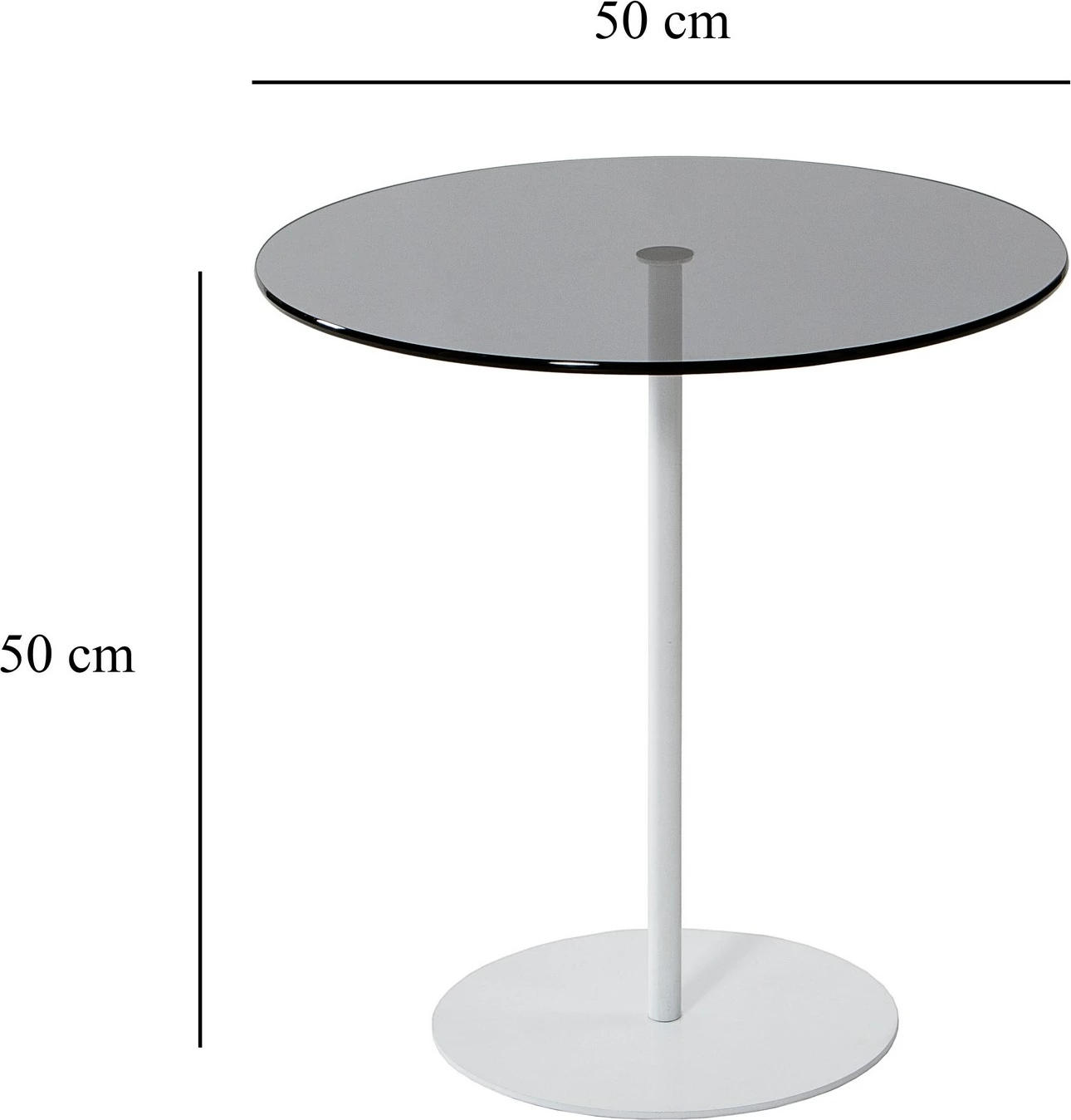 Tavolinë anësore Skye Decor, Chill-Out, e bardhë, gri e errët