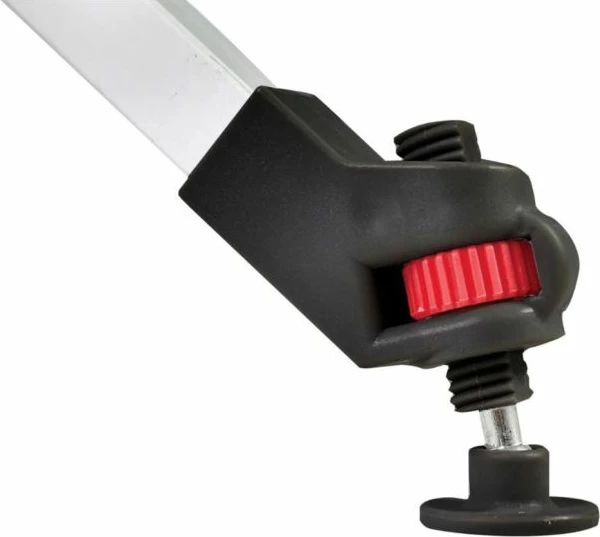 Tavolinë kampingu BRUNNER Titanium Axia 2 0406097N, alumini, e palosshme, lartësi e rregullueshme, 106x62x72 cm, deri 30 kg, gri/zezë