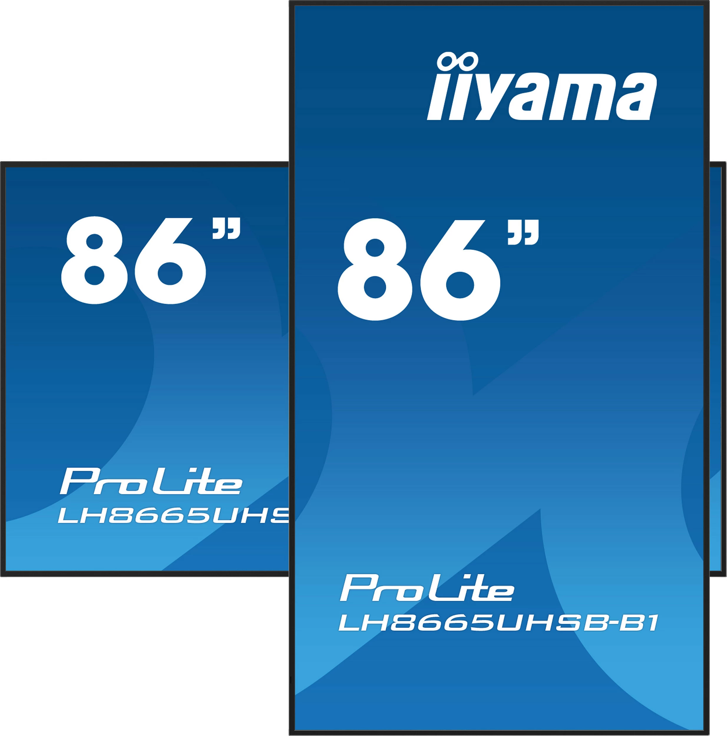 Monitor iiyama LH8665UHSB-B1, Kiosk design, 86", LED, 4K Ultra HD, Wi-Fi, e zezë