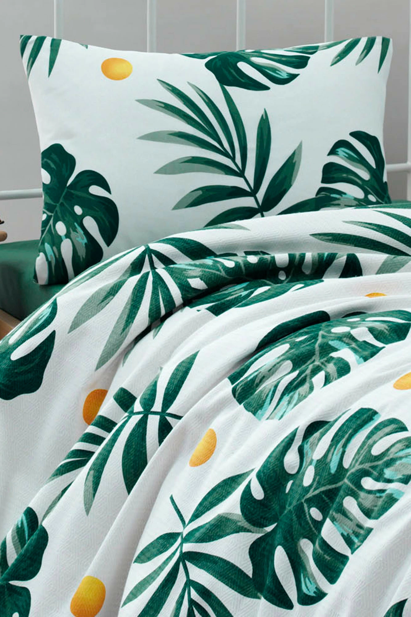 Set pikeje teke L'essentiel, Monstera, ngjyrë e gjelbër