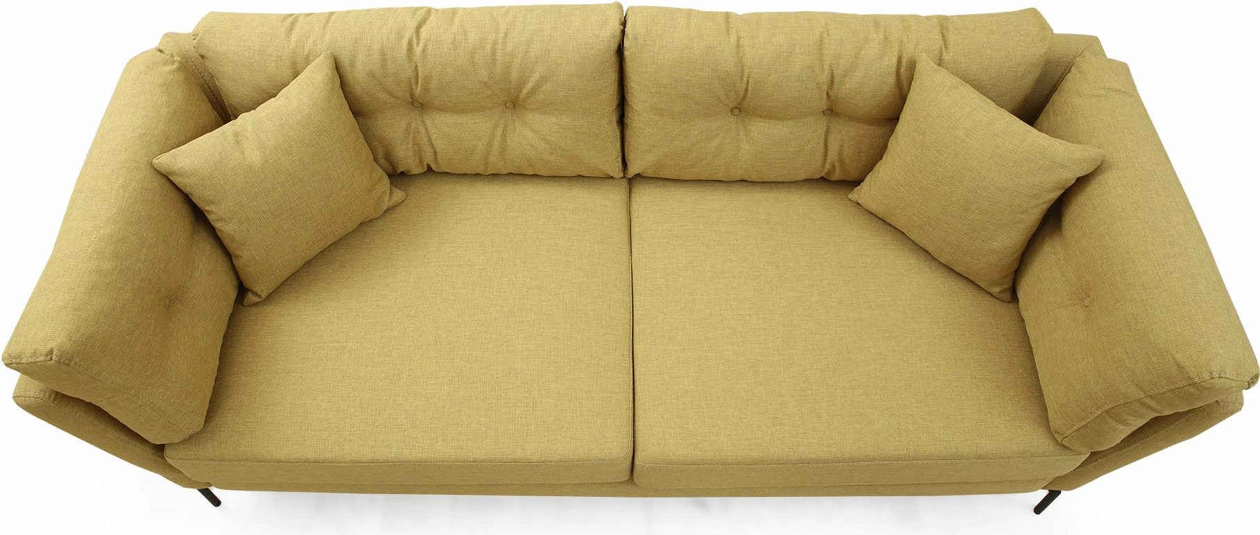 Divan treshe Atelier del Sofa, ngjyrë e verdhë-jeshile, Mapa